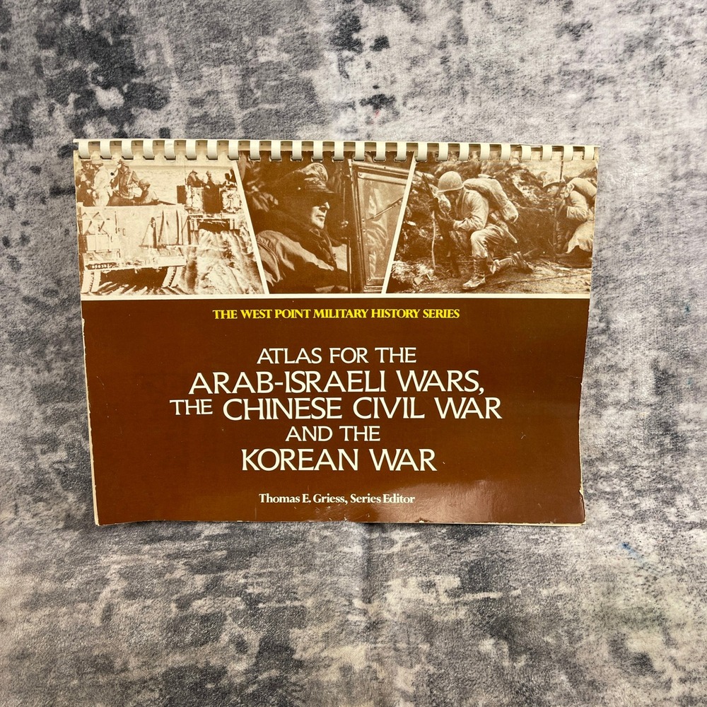 Vtg West Point Atlas Arab-Israeli Chinese Civil Korean Wars Military Maps